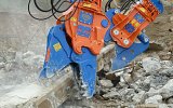 MK HCC Powerbooster series crushers breaking concrete beams